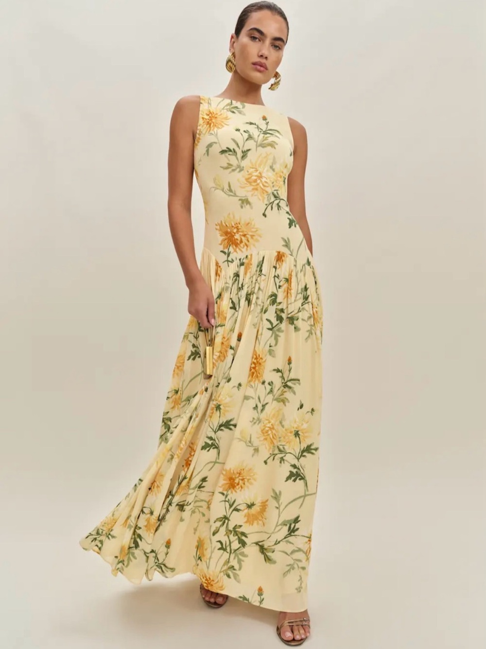 REFORMATION Camella Dress in Honeyglow 2